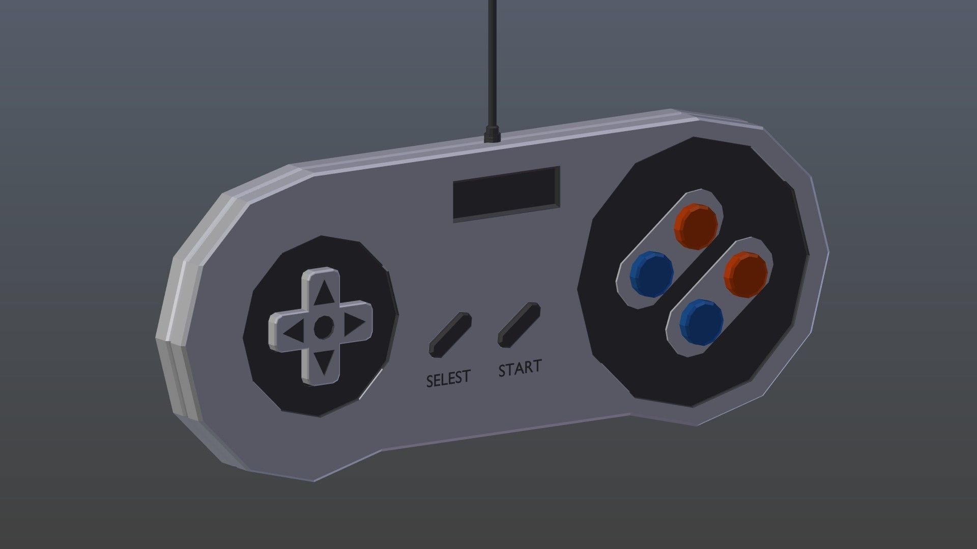 Low poly Game Controller Low-poly 3D model_4