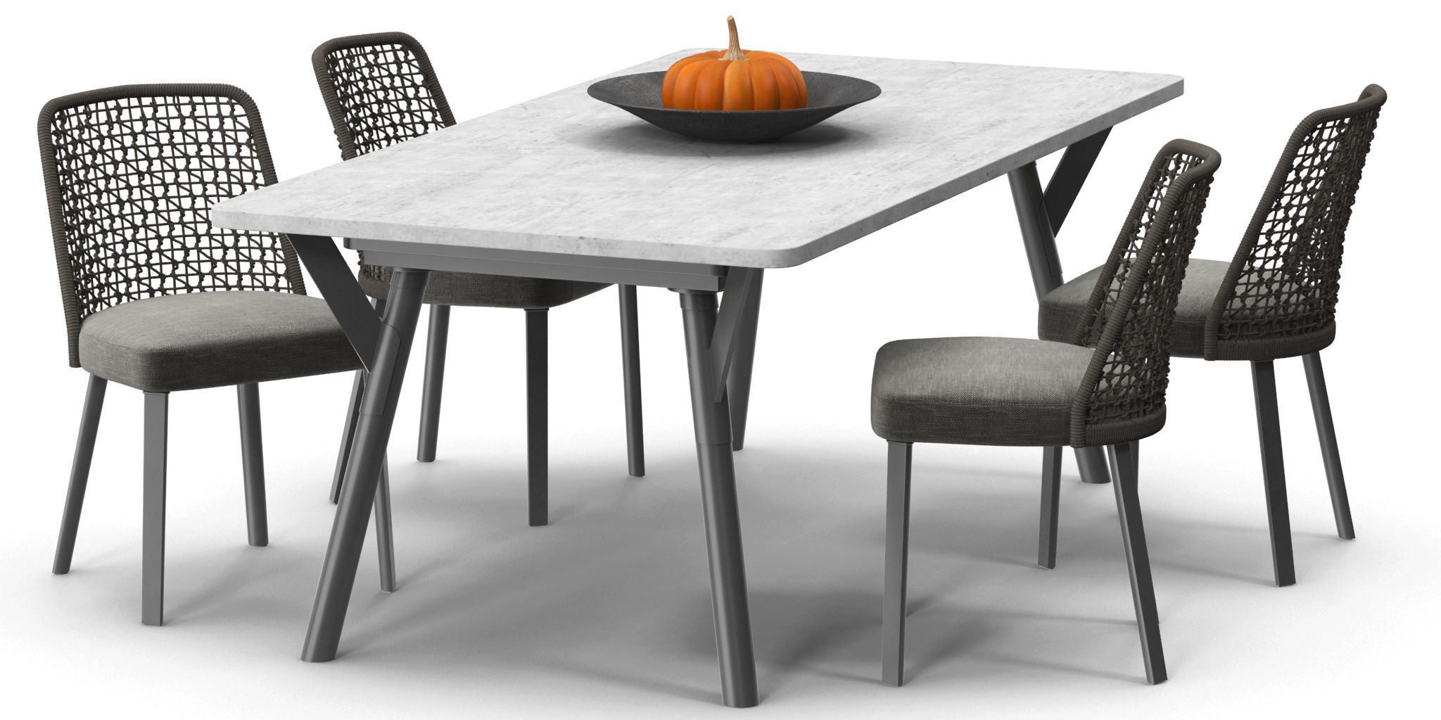 Varaschin Emma chair Link table 3d model 3D model_2