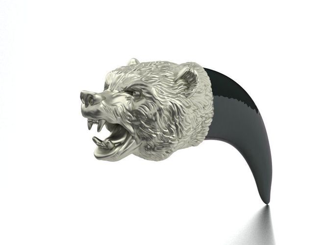 Bear silver 3D print model