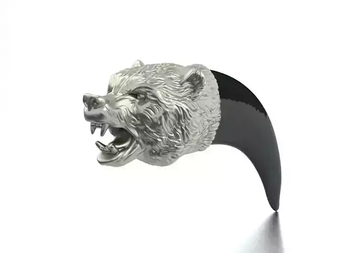 Bear silver 3D print model