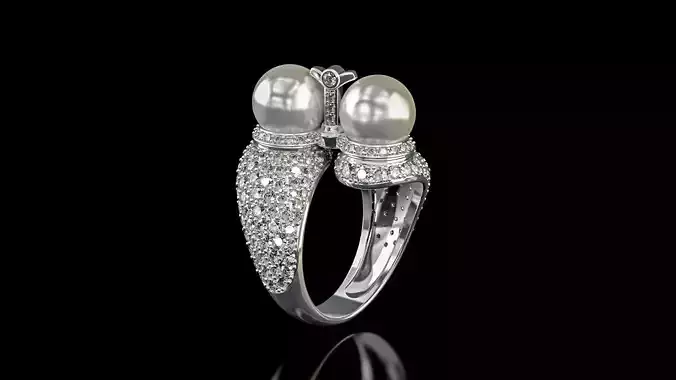 Ring Twins Pearl