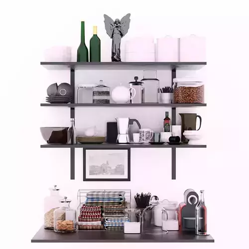 Set-142 kitchen shelf 3D model