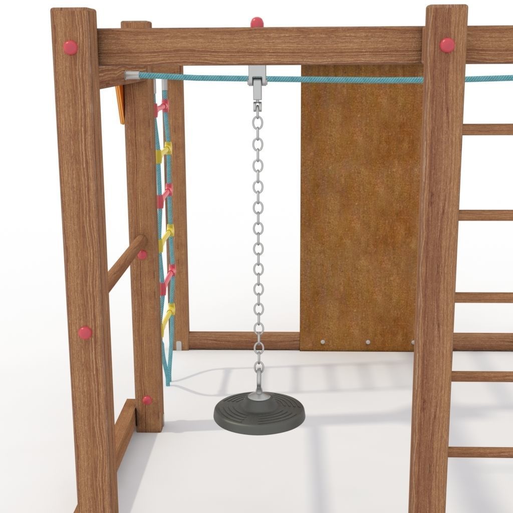 Climbing Frame Children Playground 3D model_1