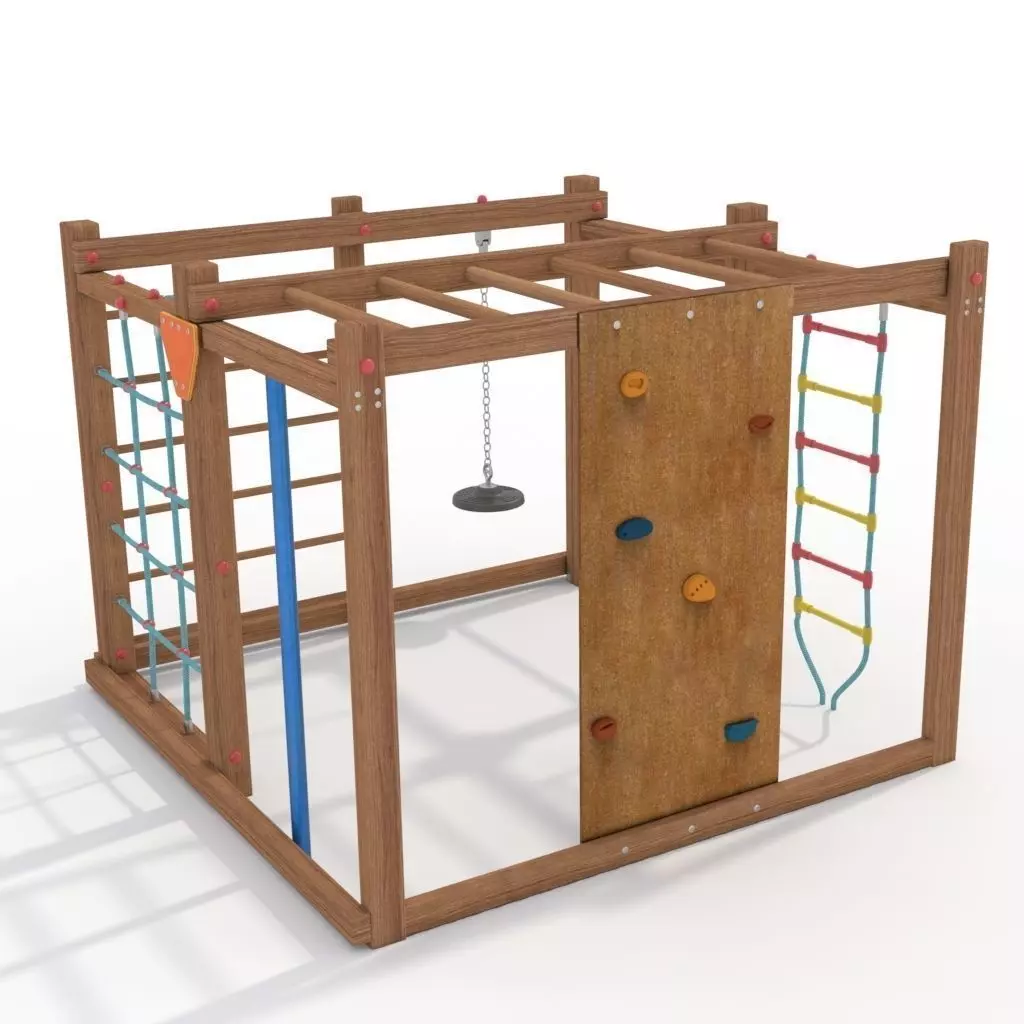 Climbing Frame Children Playground 3D model_0