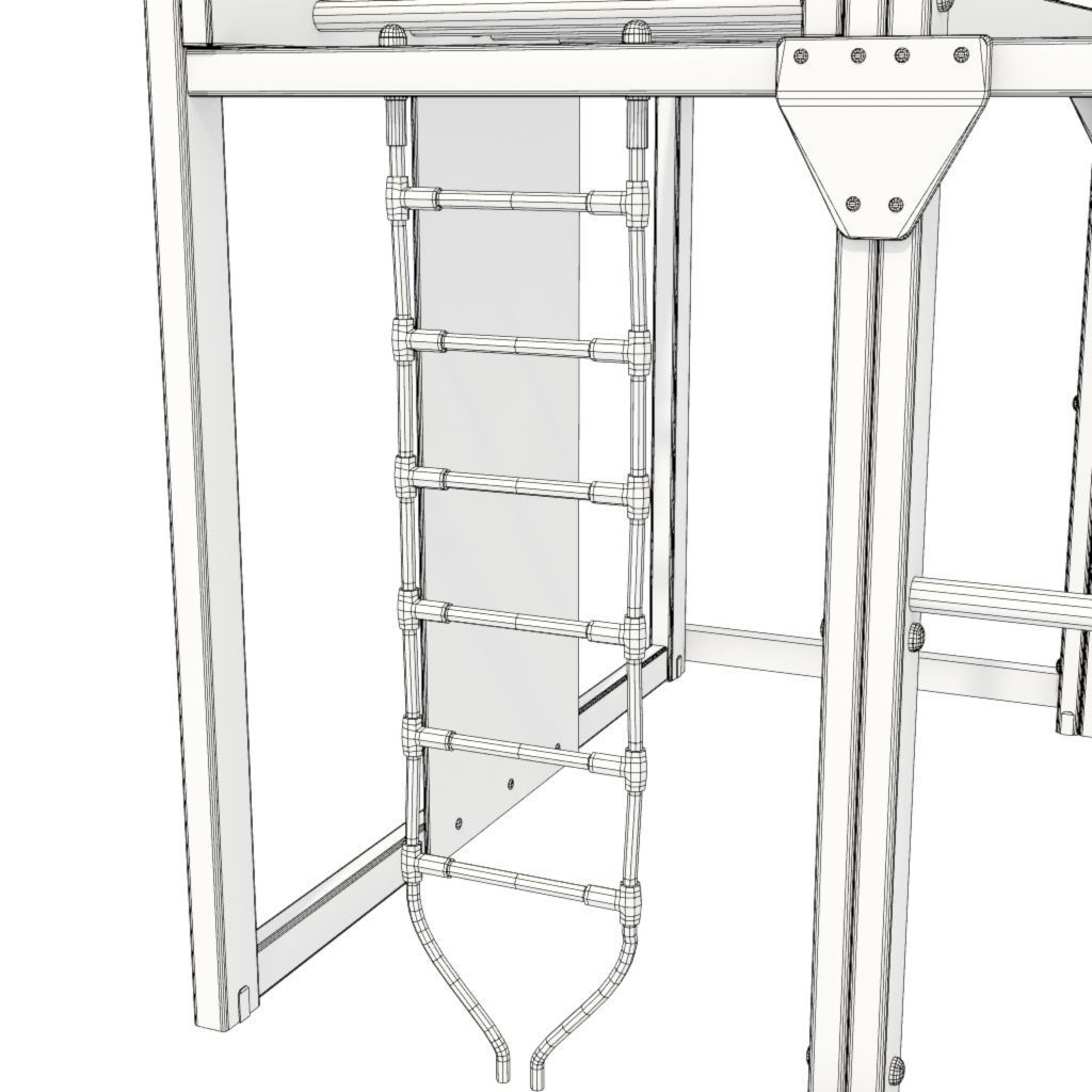 Climbing Frame Children Playground 3D model_10