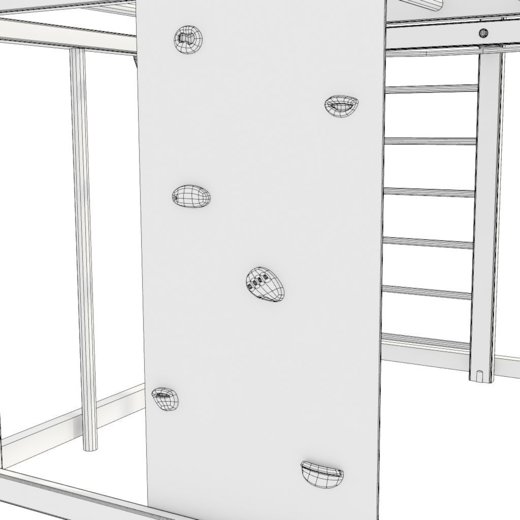 Climbing Frame Children Playground 3D model_12