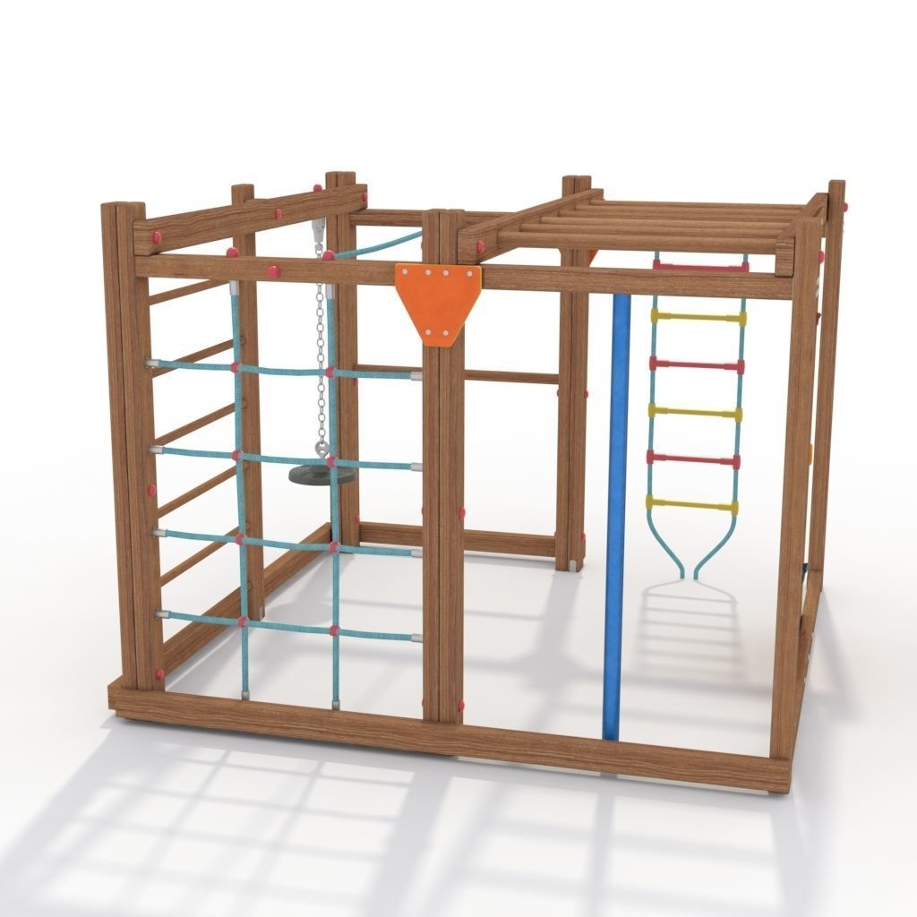 Climbing Frame Children Playground 3D model_2
