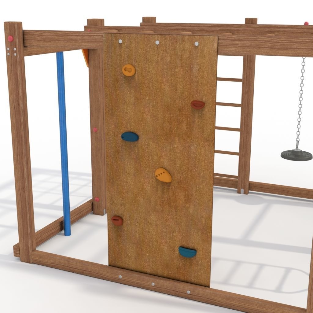Climbing Frame Children Playground 3D model_6