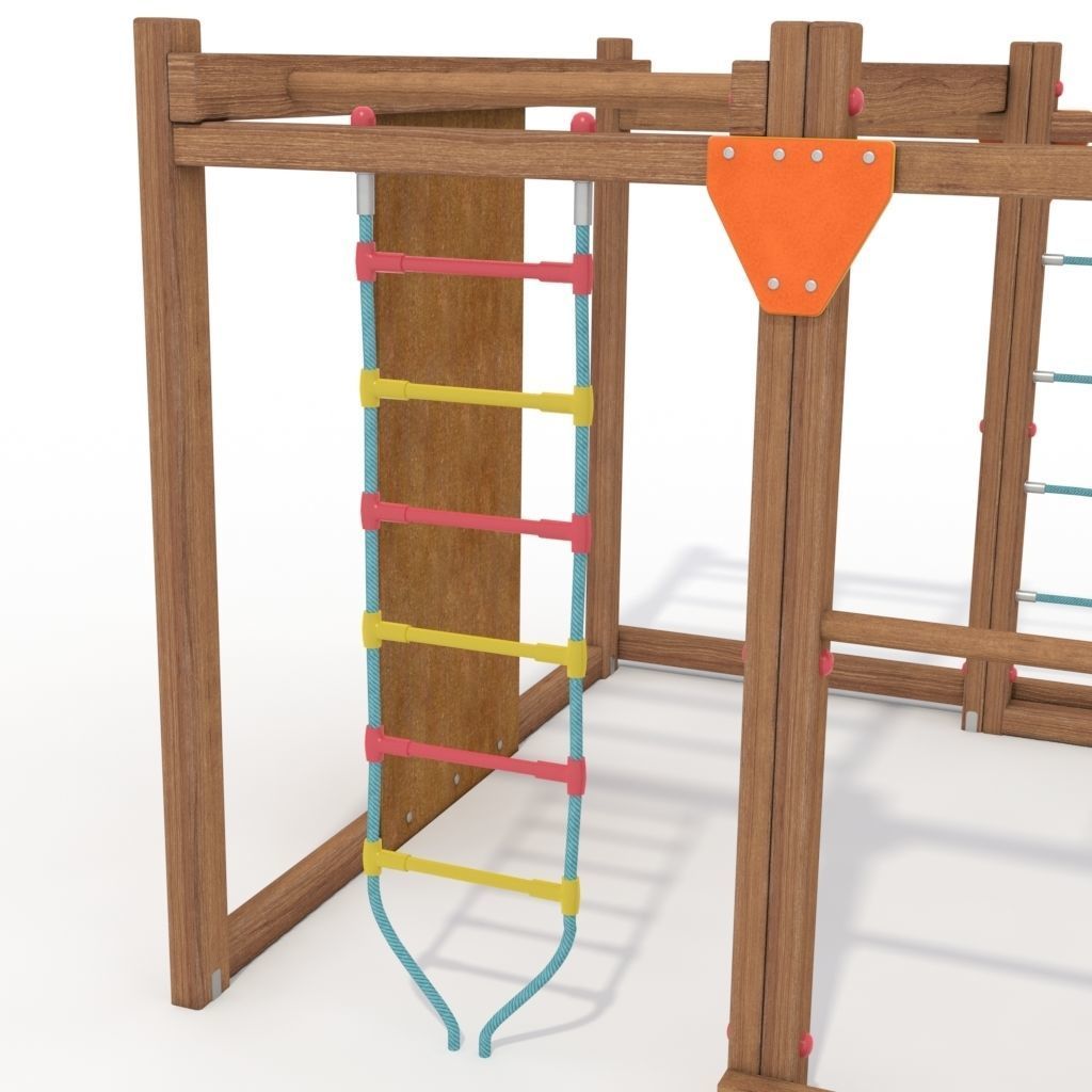 Climbing Frame Children Playground 3D model_4