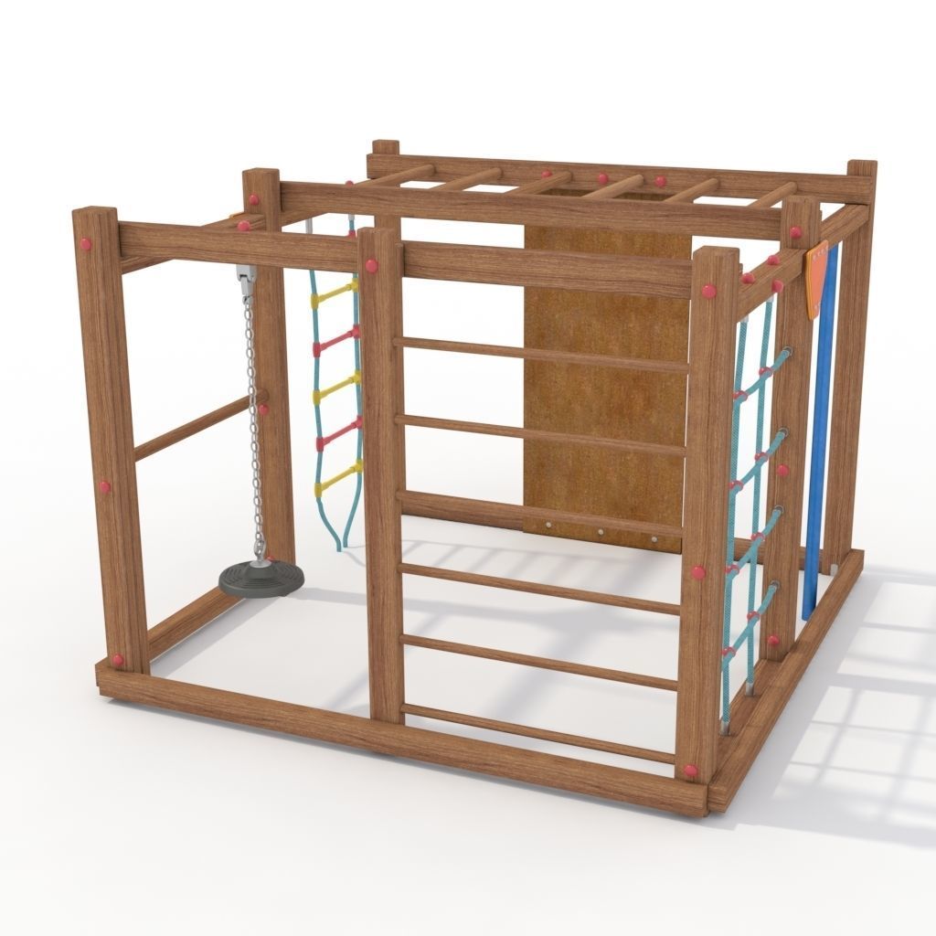 Climbing Frame Children Playground 3D model_5