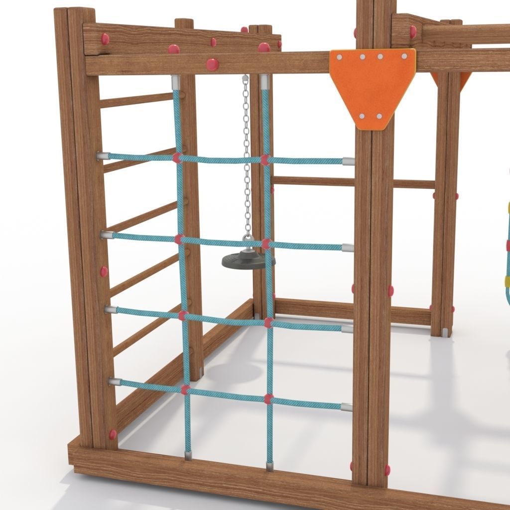 Climbing Frame Children Playground 3D model_8