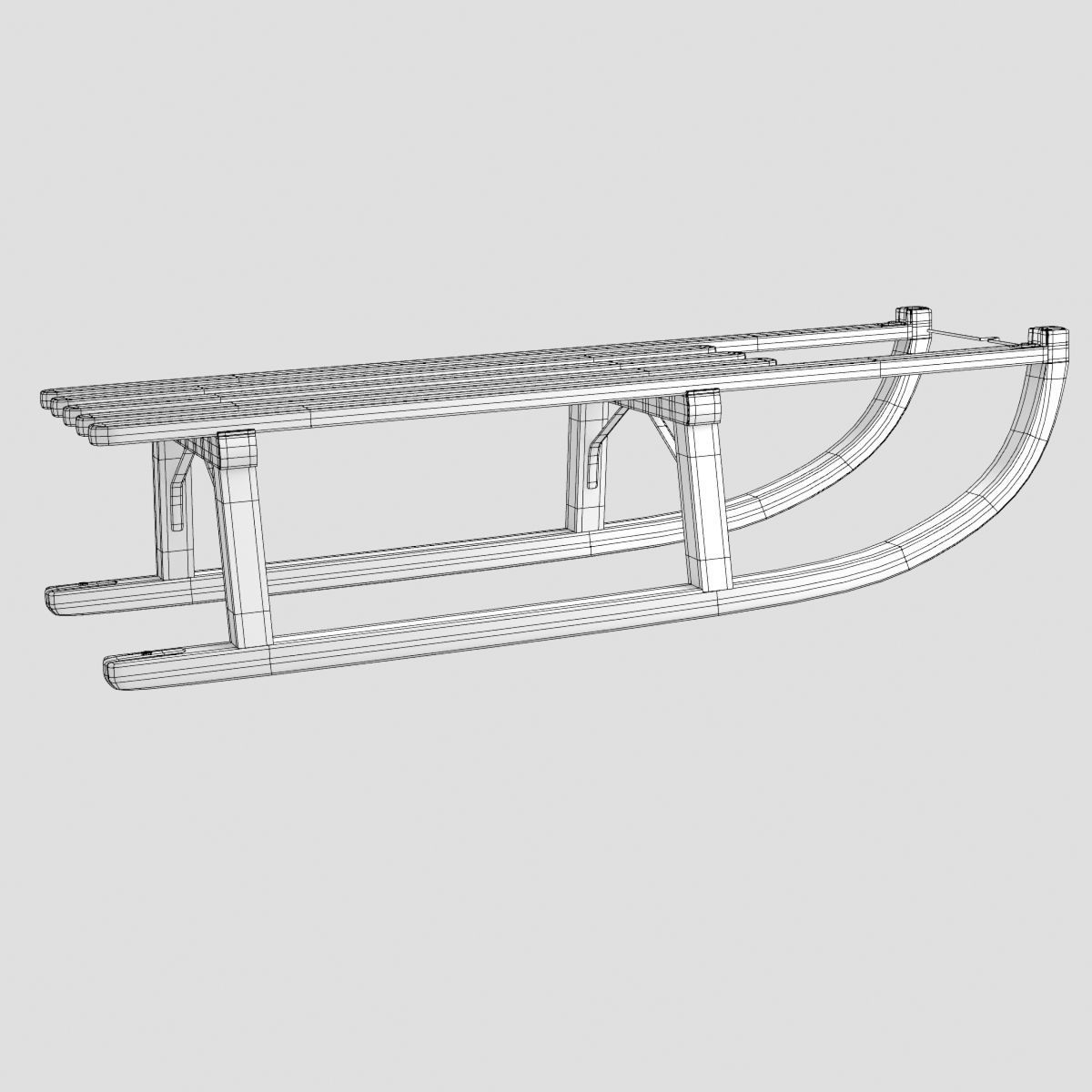 Snow Sledge 3D model_8