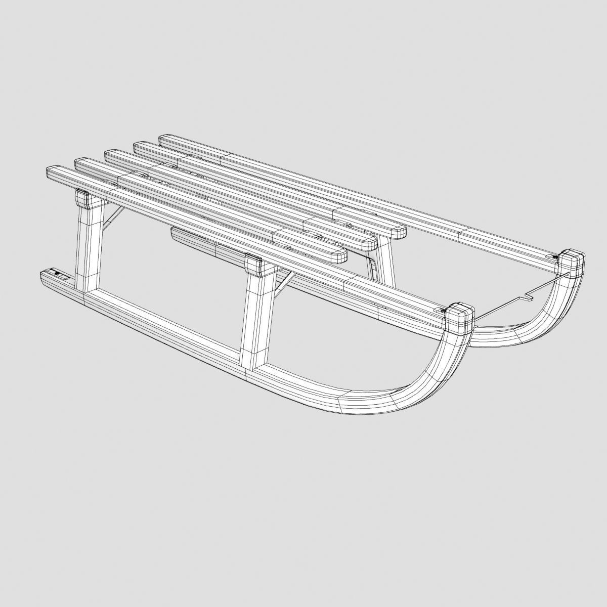 Snow Sledge 3D model_6