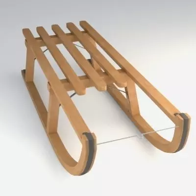 Snow Sledge 3D model_0