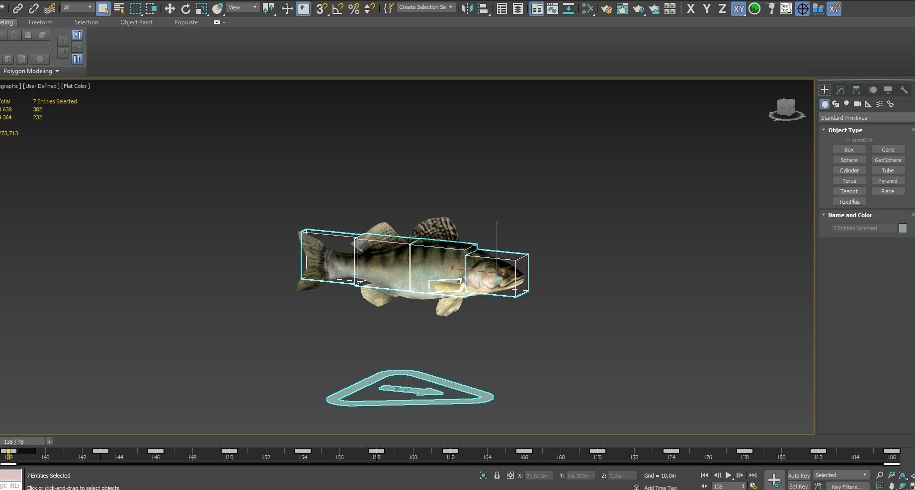Fish Bersh Low-poly 3D model_7