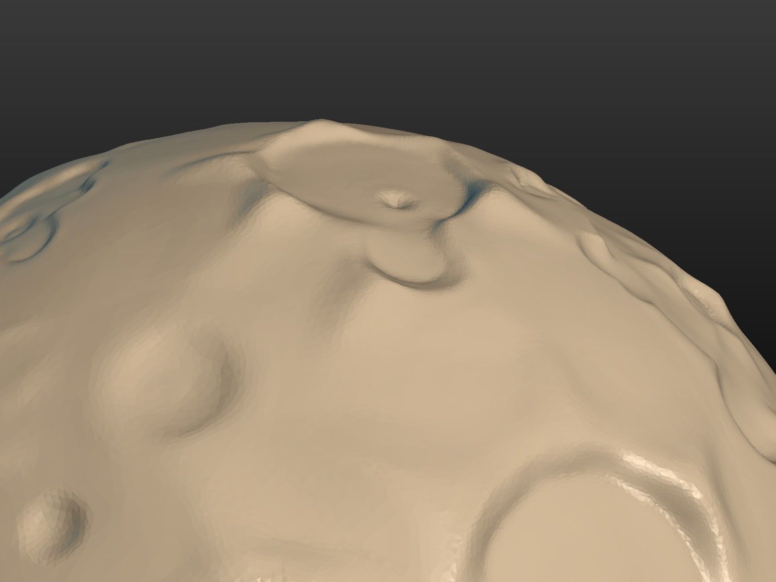 Moon high Poly with holes 3D print model_11