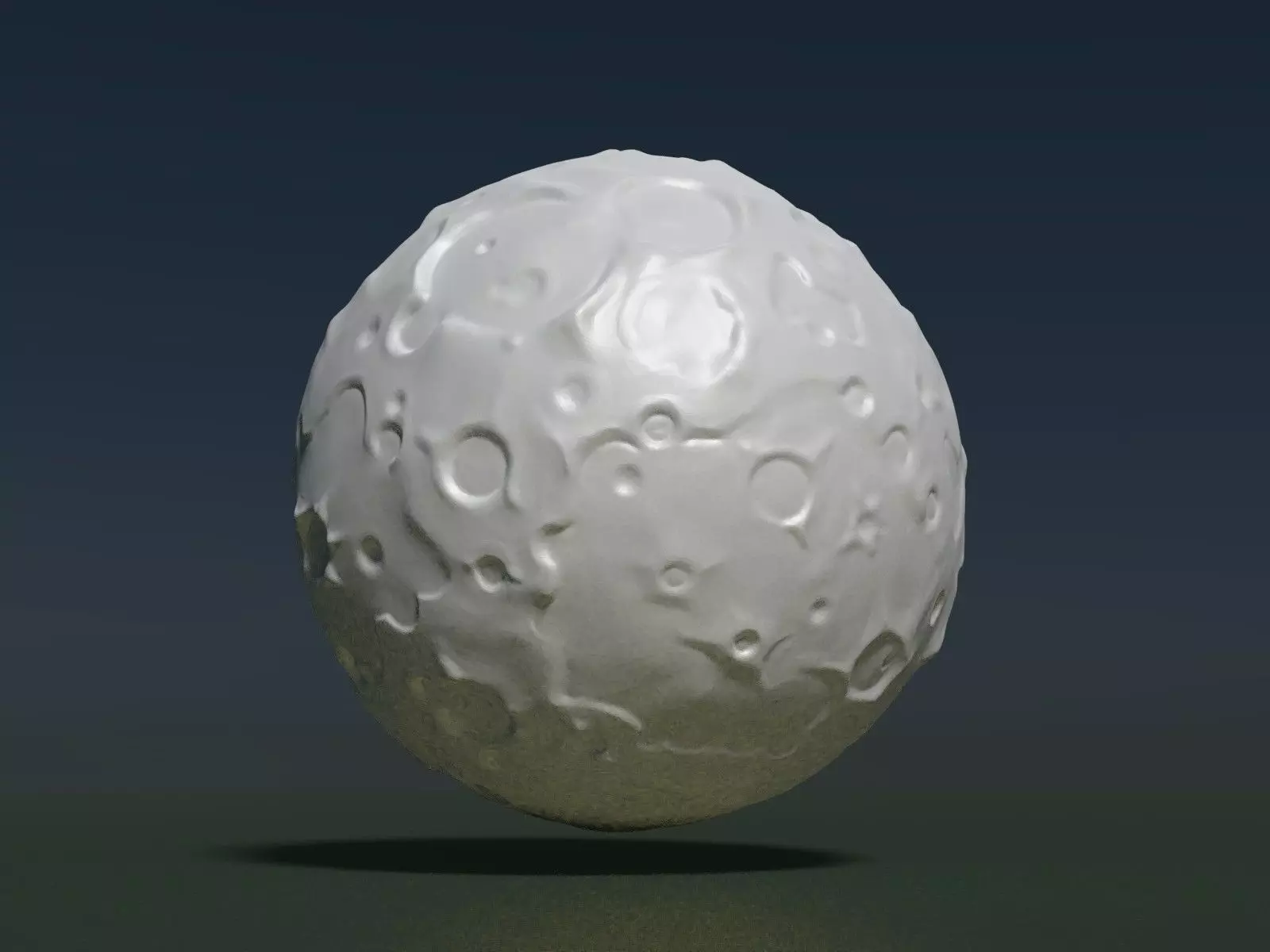 Moon high Poly with holes 3D print model_0