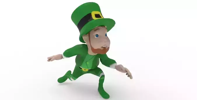 St Patrick Elf Low-poly 3D model