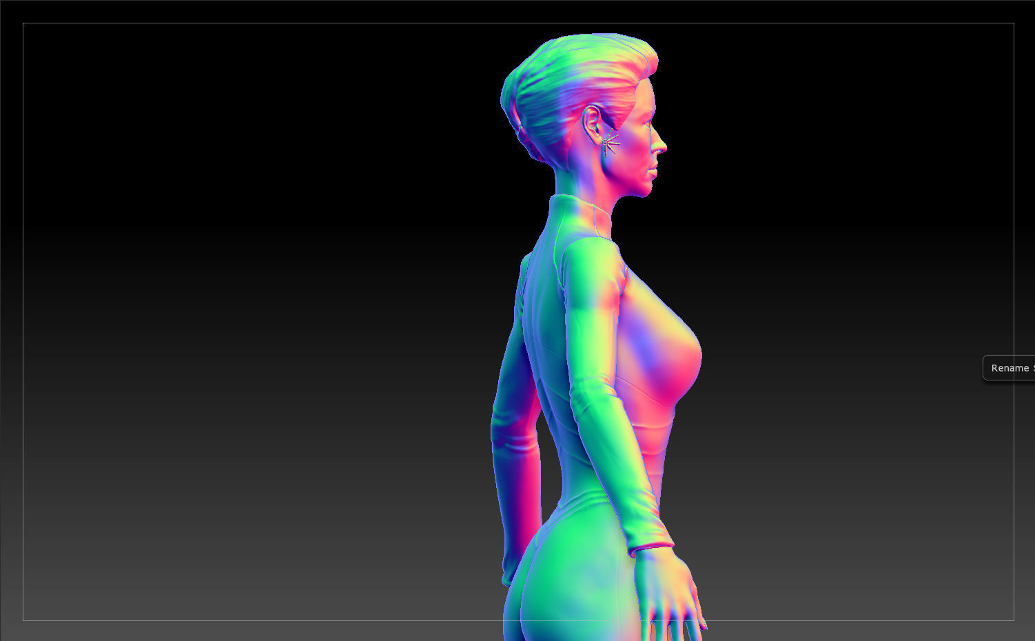 Star Trek Seven of Nine T-pose Low poly and High poly Low-poly 3D model_8