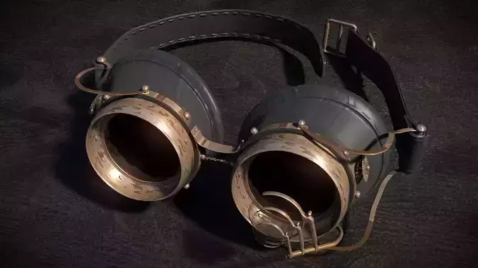 Steam Punk Goggles 3D Model Low-poly 3D model