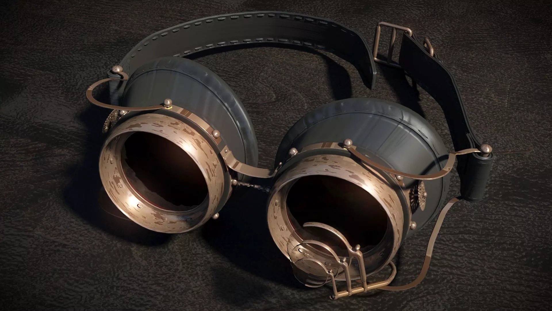 Steam Punk Goggles 3D Model Low-poly 3D model_0