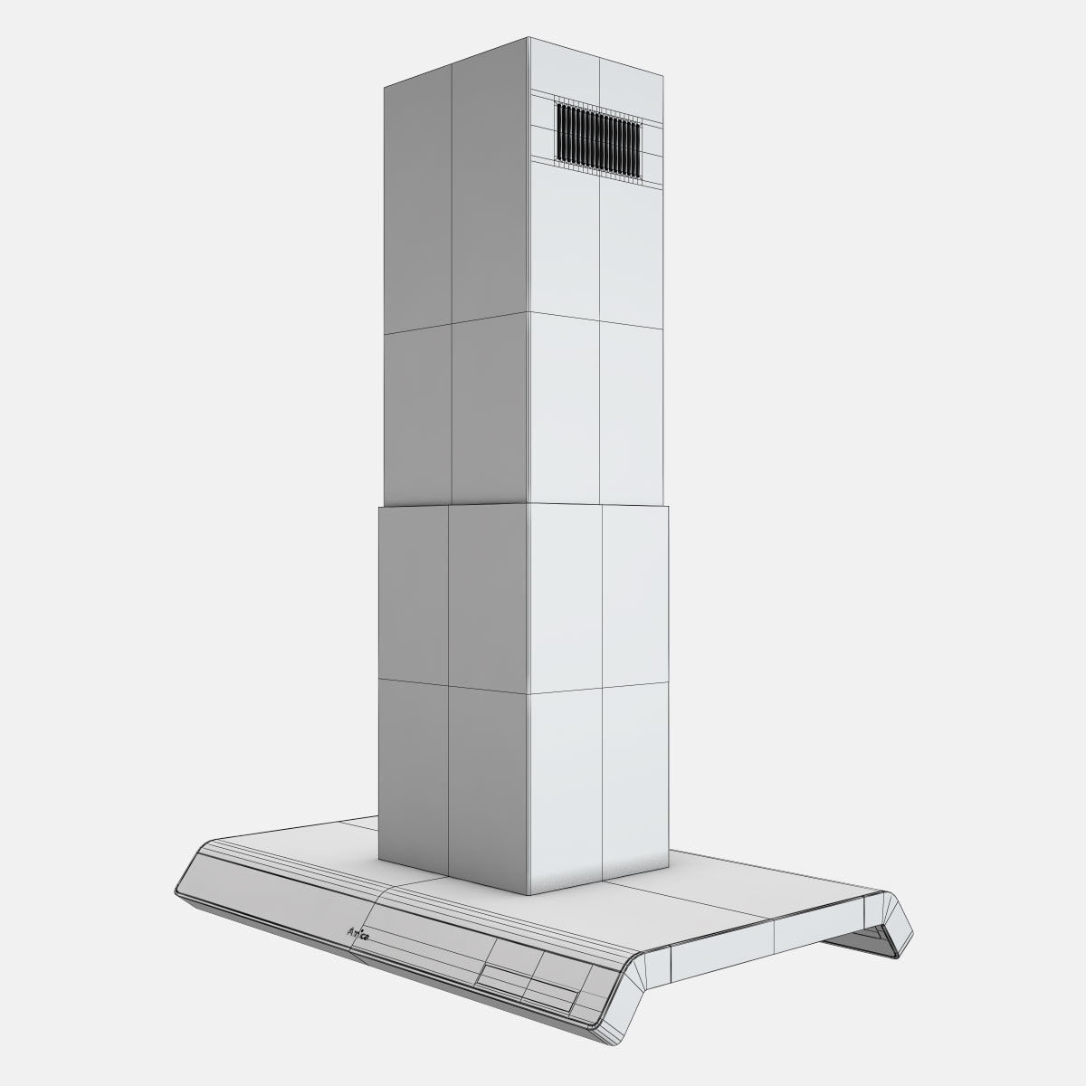 Amica IN900BI Kitchen Hood Black 3D model_4