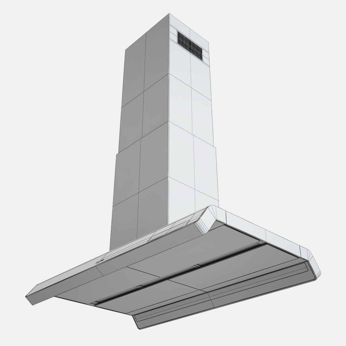 Amica IN900BI Kitchen Hood Black 3D model_6