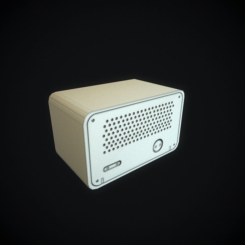 Old Radio pbr Low-poly 3D model_18