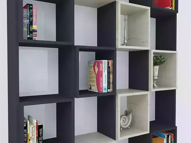 Shelves bookcases for living room 3D model