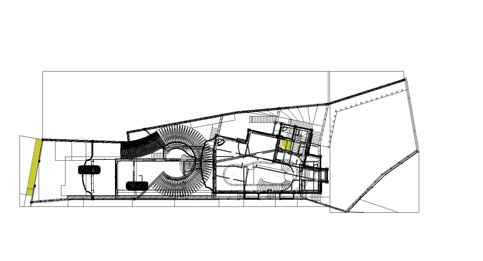 6 floor hotel with a complex terrain Low-poly 3D model_5