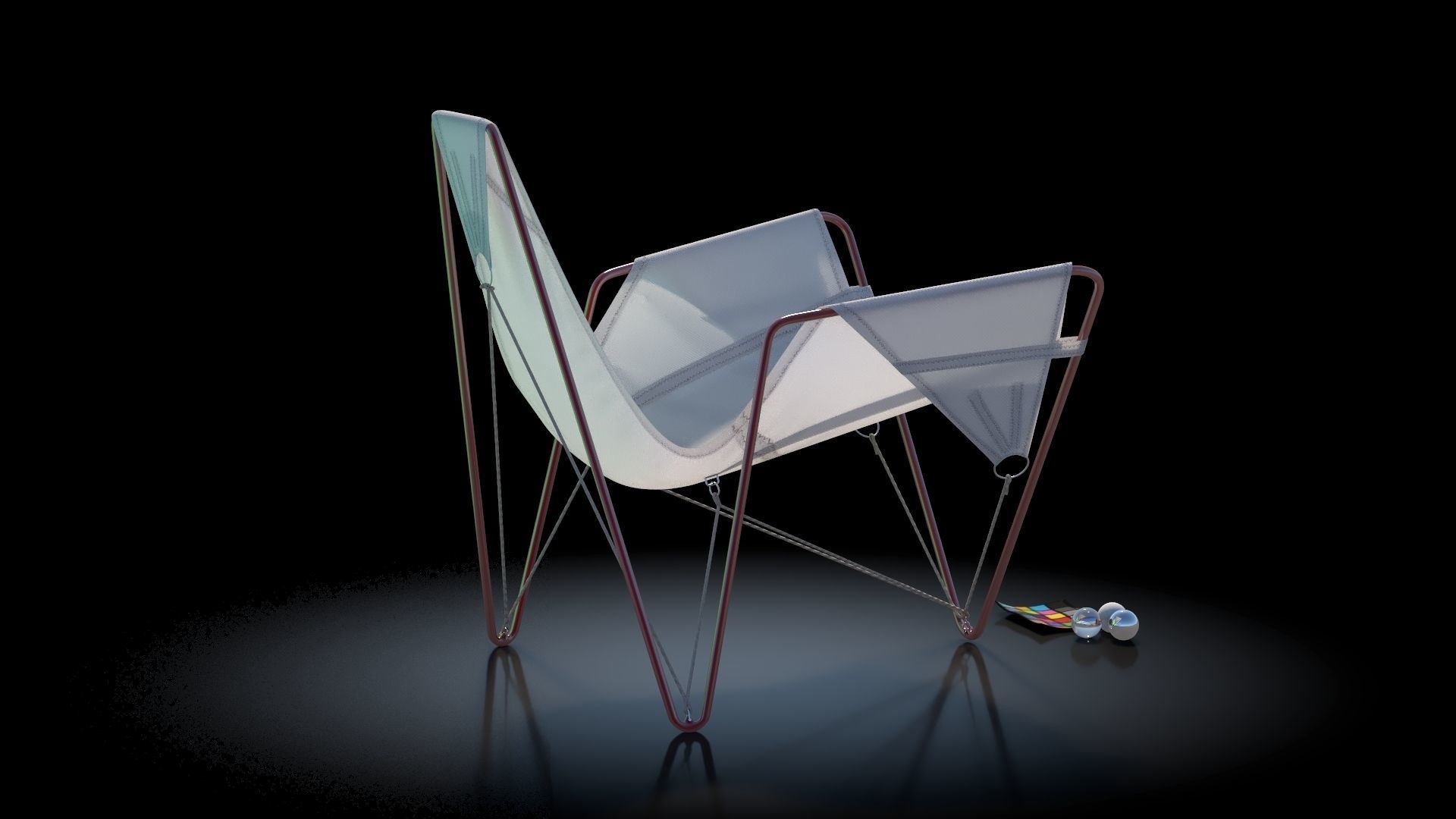 Trimmer Armchair VR Low-poly 3D model_4