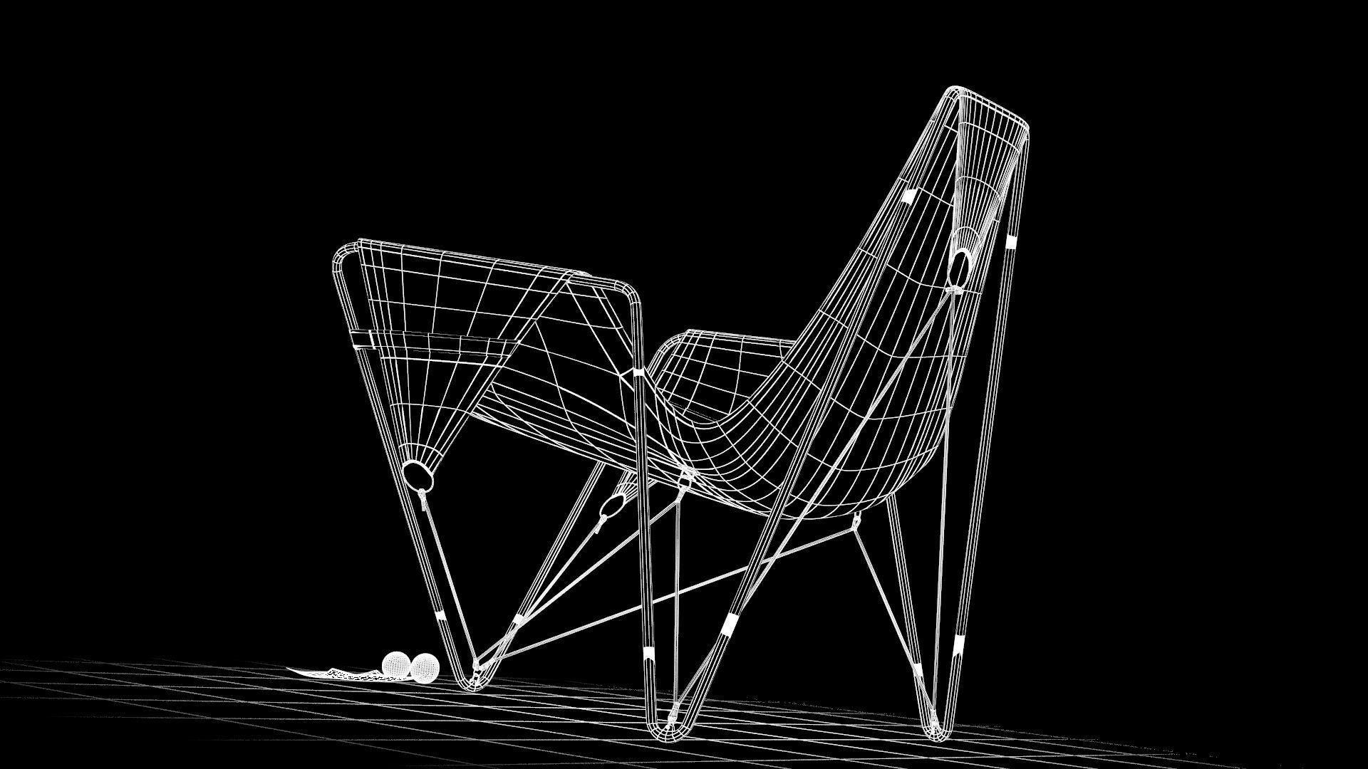 Trimmer Armchair VR Low-poly 3D model_5