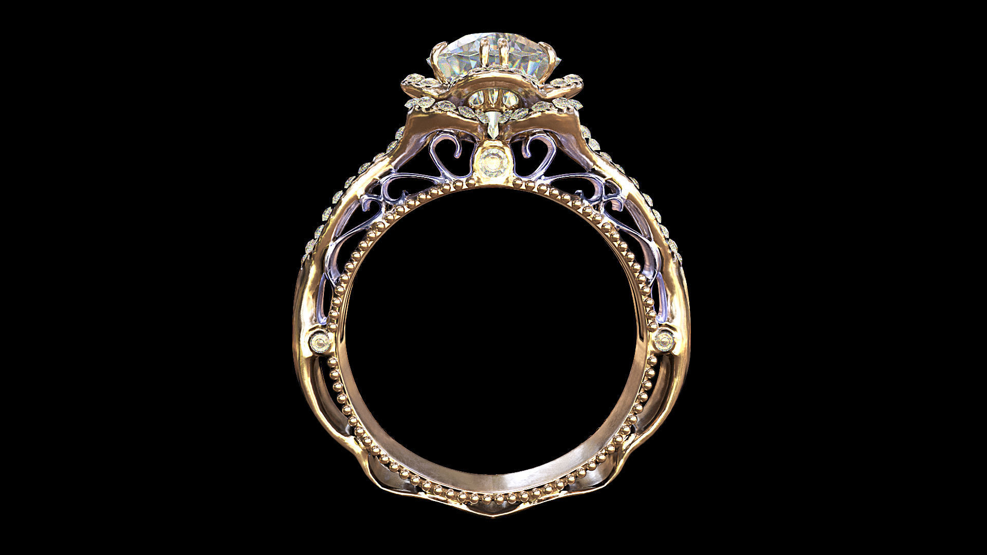 Ring Venetian Unity PKG Low-poly 3D model_7