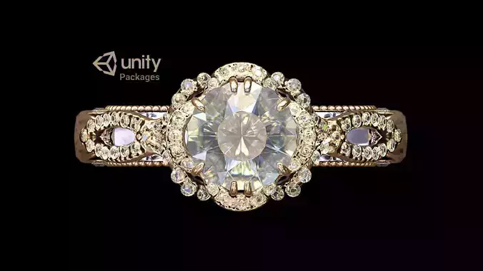 Ring Venetian Unity PKG Low-poly 3D model