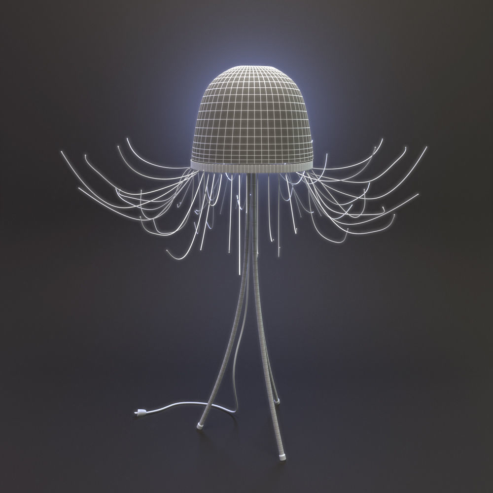 Jellyfish lamp Spira Mirabilis Free 3D model_2