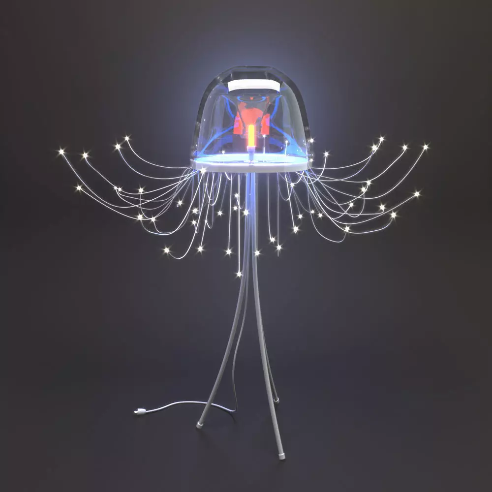 Jellyfish lamp Spira Mirabilis Free 3D model_0