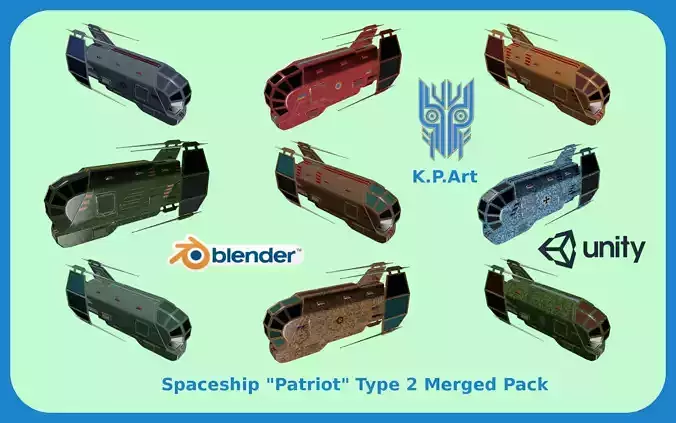 Spaceship Patriot Type 2 Merged Pack