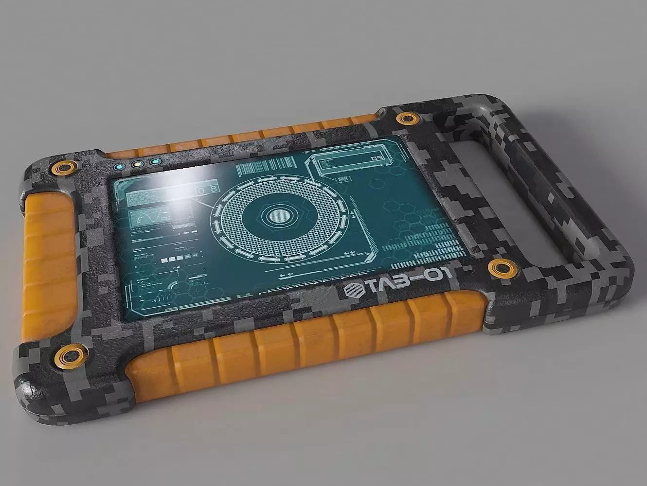 Sci Fi Tablet Tab-01 Low-poly 3D model_0