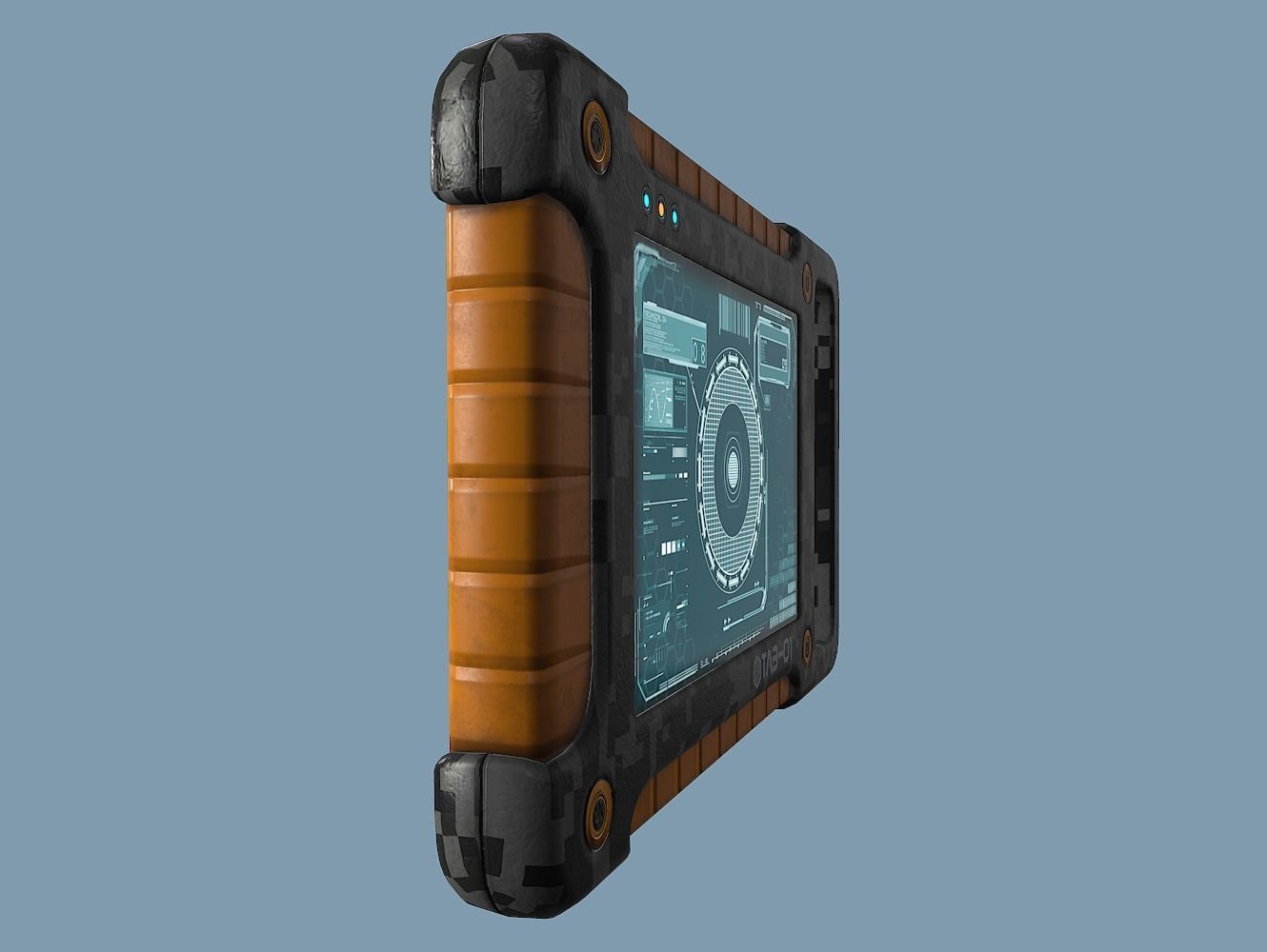Sci Fi Tablet Tab-01 Low-poly 3D model_17