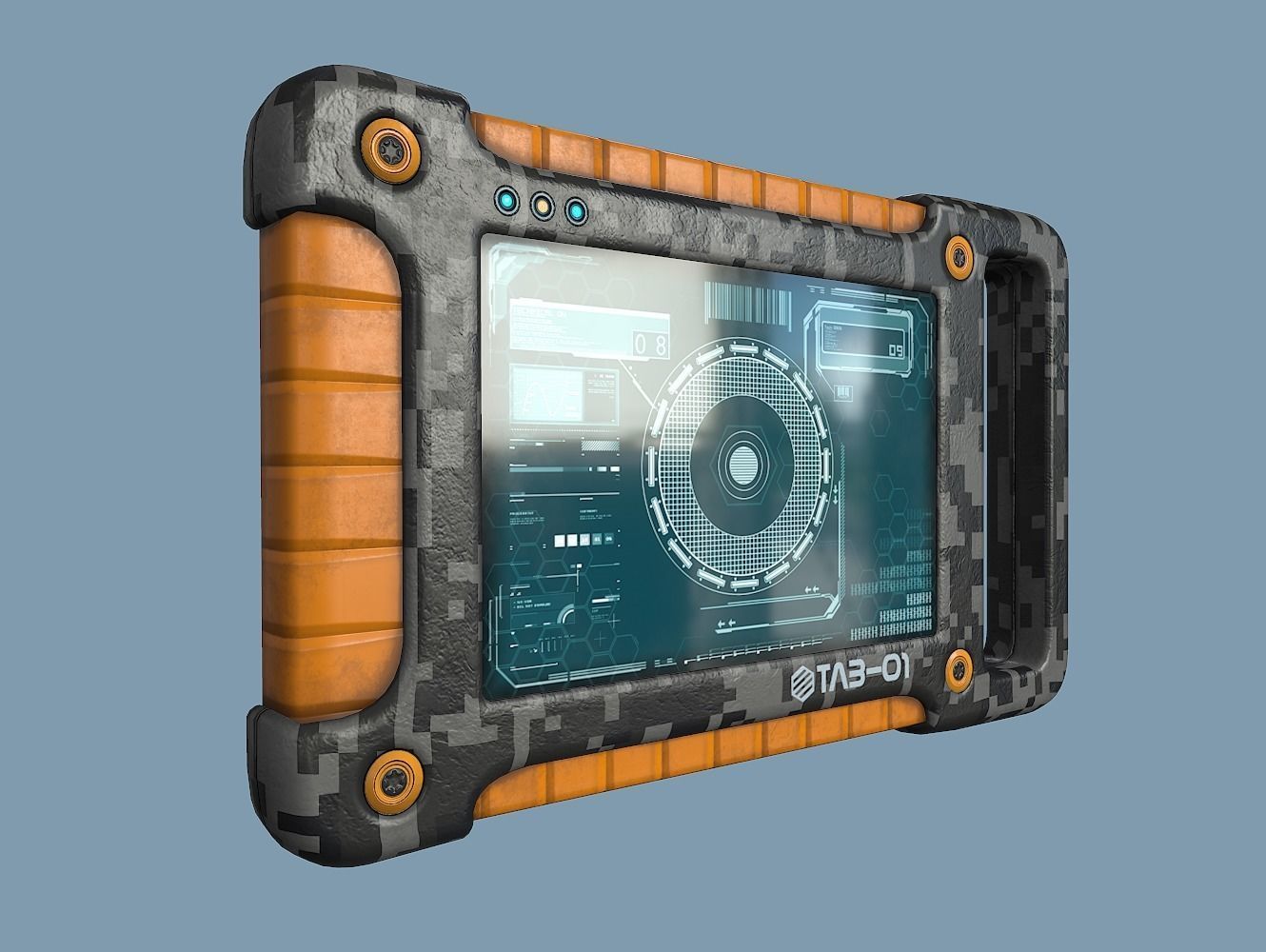 Sci Fi Tablet Tab-01 Low-poly 3D model_19
