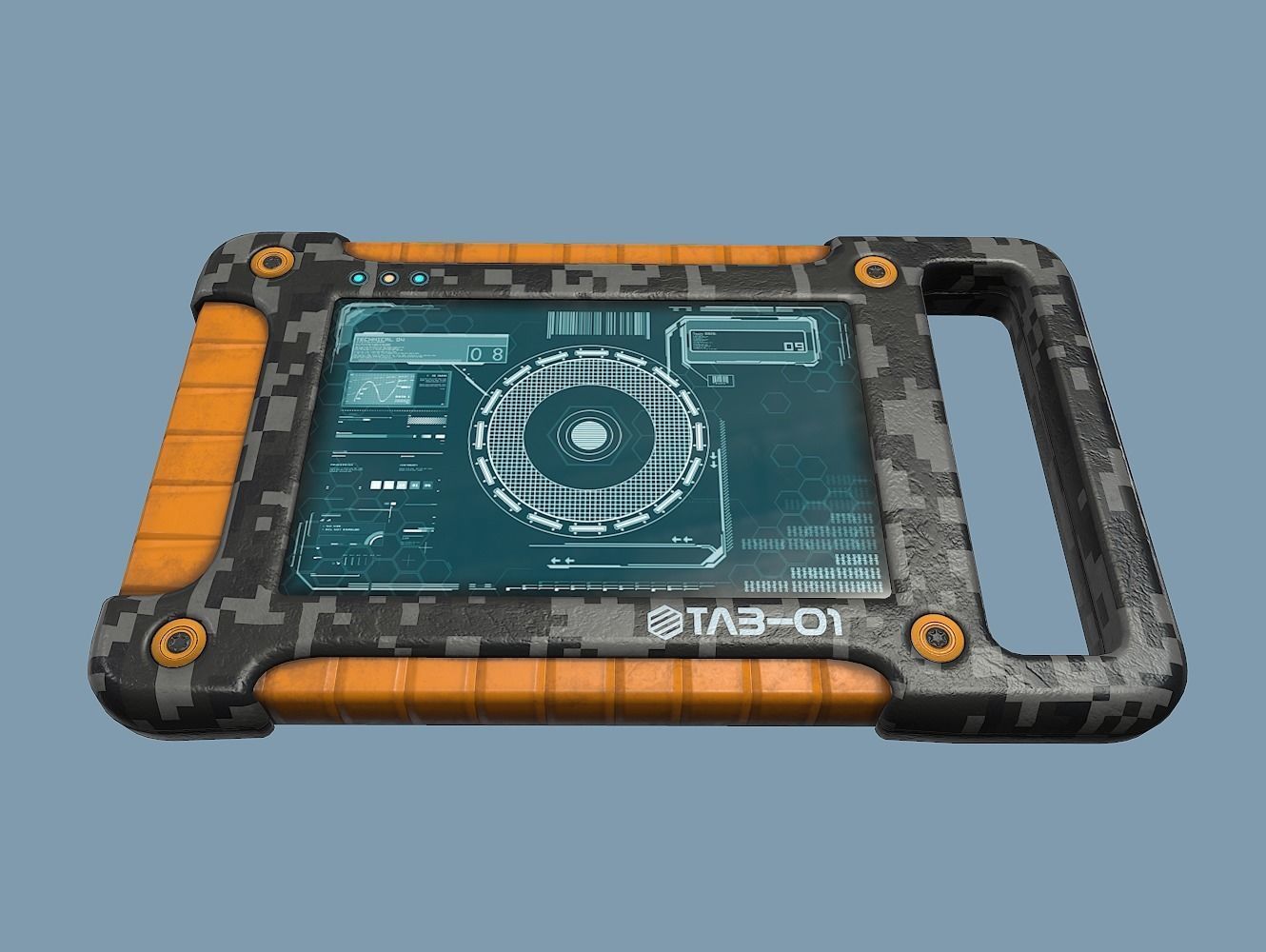 Sci Fi Tablet Tab-01 Low-poly 3D model_20