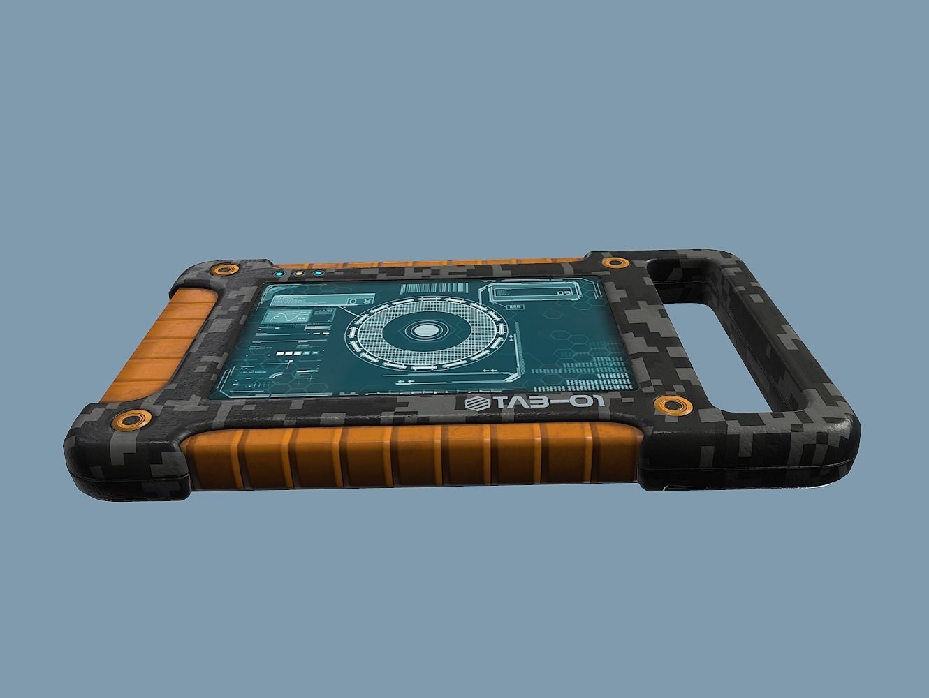 Sci Fi Tablet Tab-01 Low-poly 3D model_22