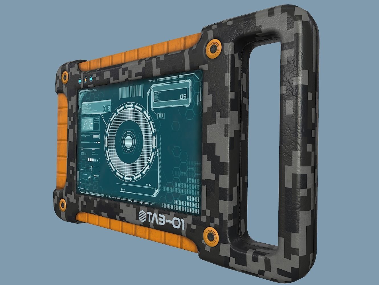 Sci Fi Tablet Tab-01 Low-poly 3D model_6