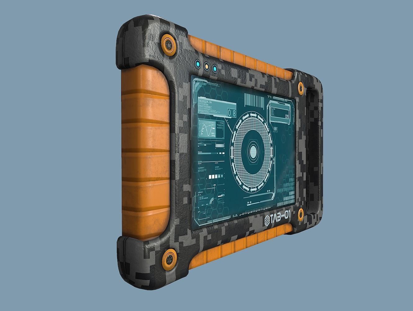 Sci Fi Tablet Tab-01 Low-poly 3D model_18