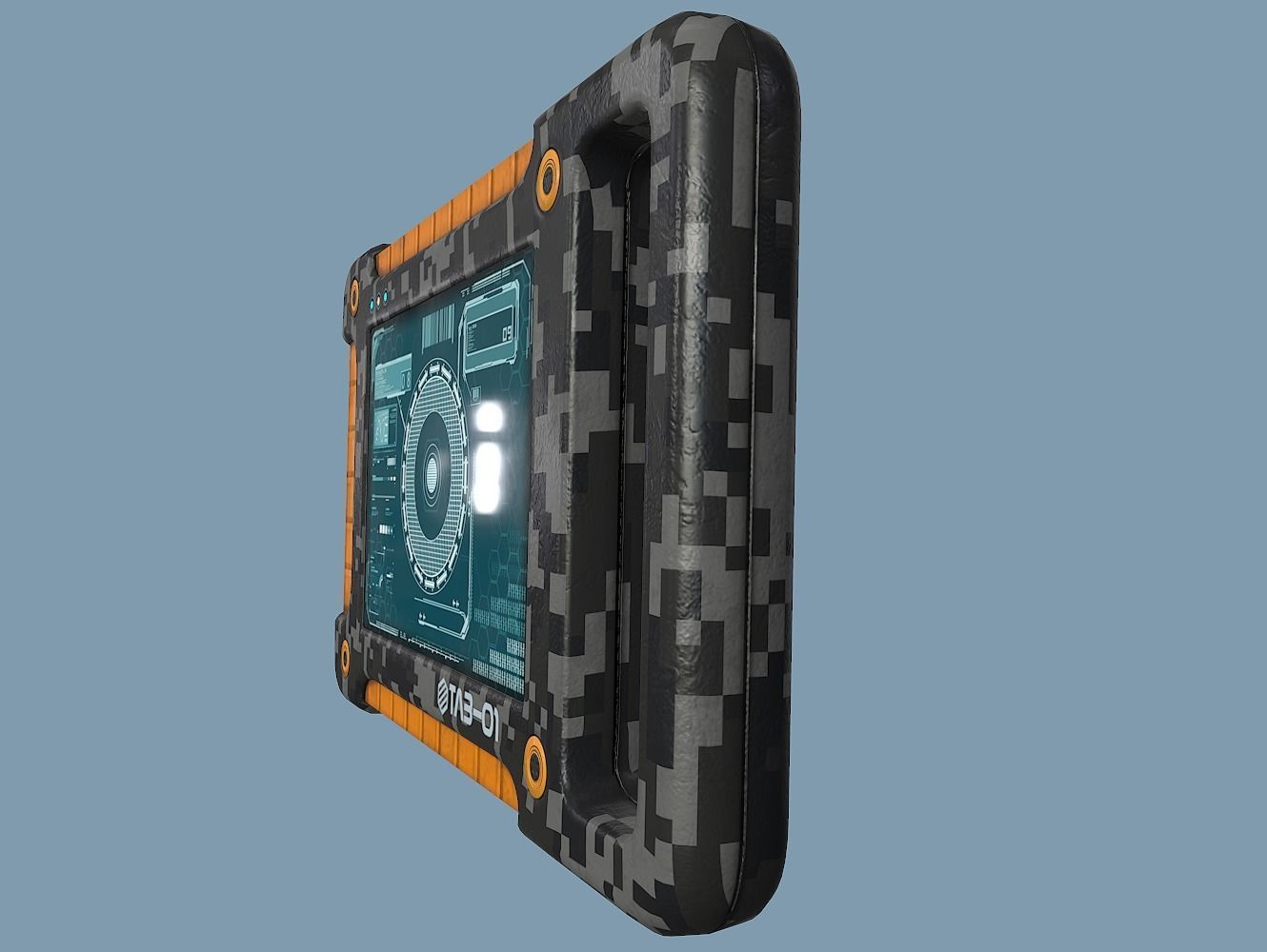 Sci Fi Tablet Tab-01 Low-poly 3D model_7