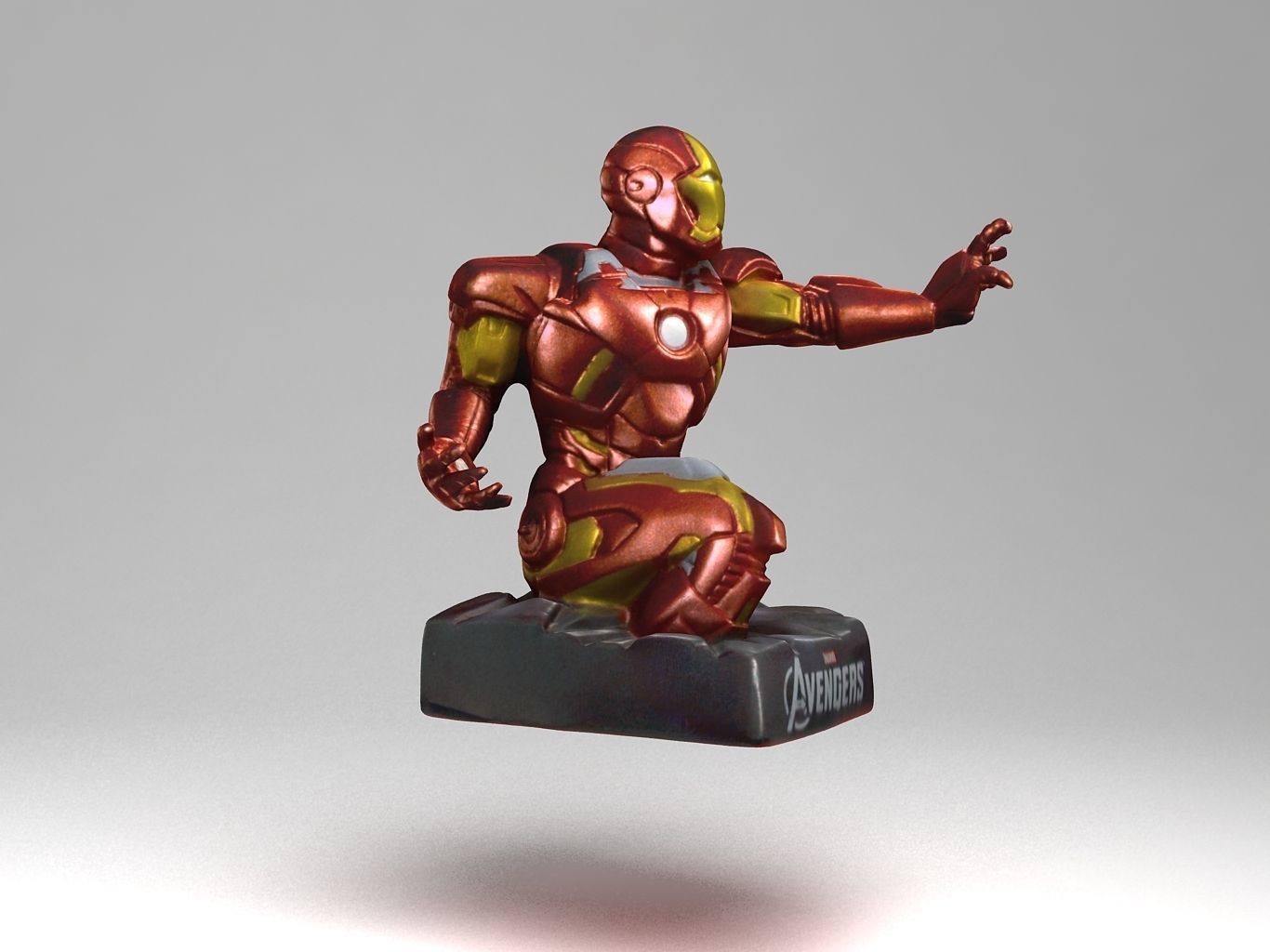 Iron Man Low-poly 3D model_1