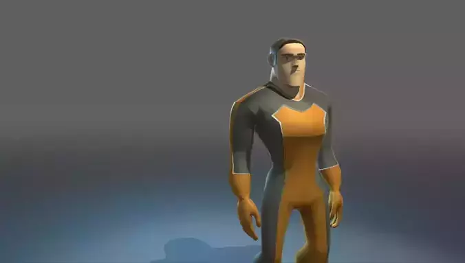 Super Hero Low-poly 3D model
