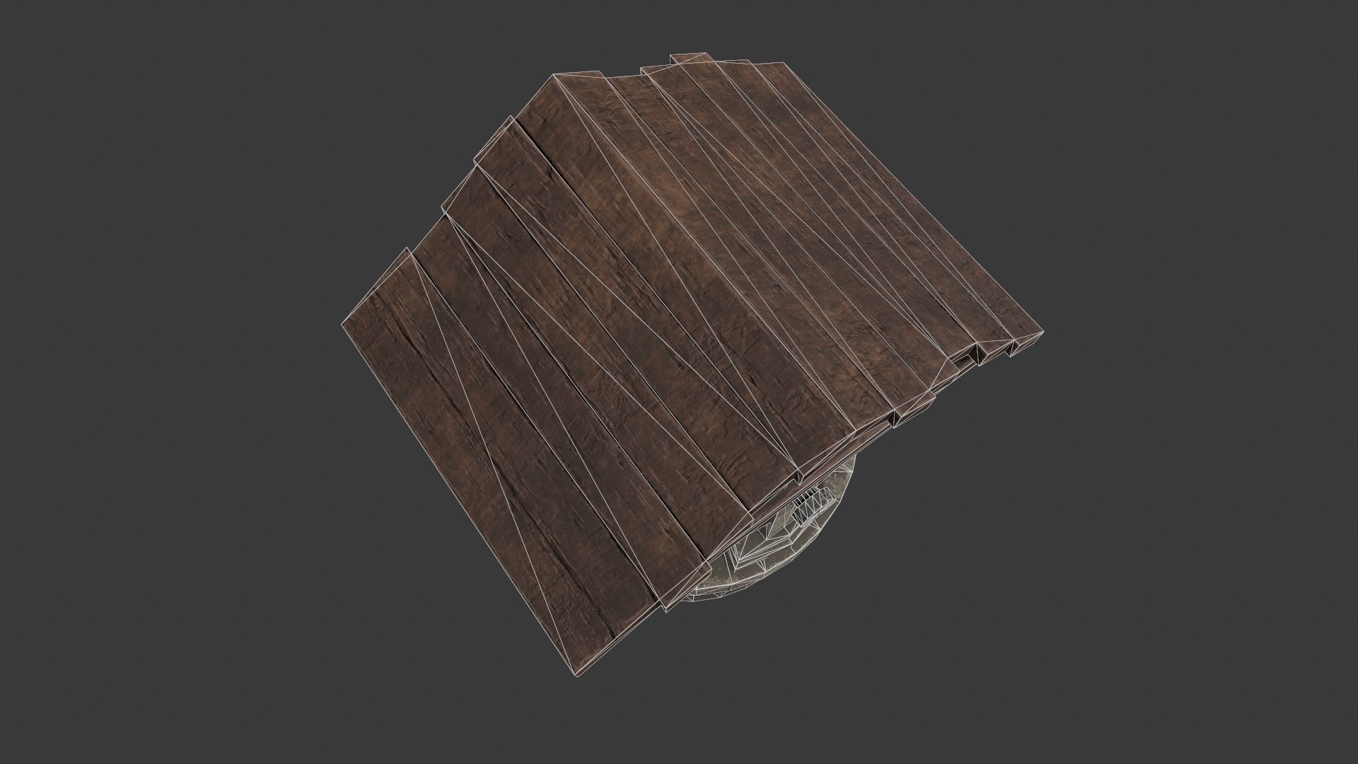 Wishing Well - Stone Well - Well - Medieval Well - Vintage Well  Low-poly 3D model_13