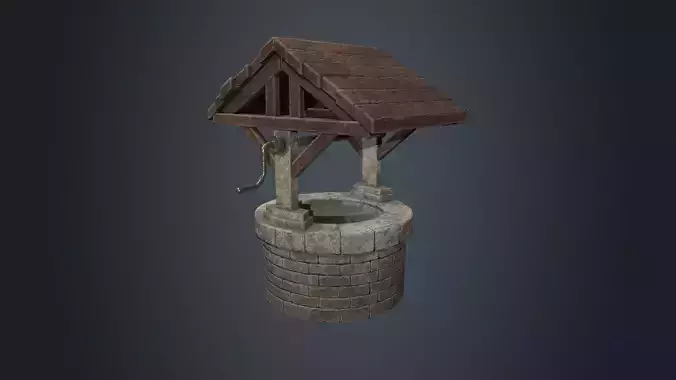 Wishing Well - Stone Well - Well - Medieval Well - Vintage Well  Low-poly 3D model