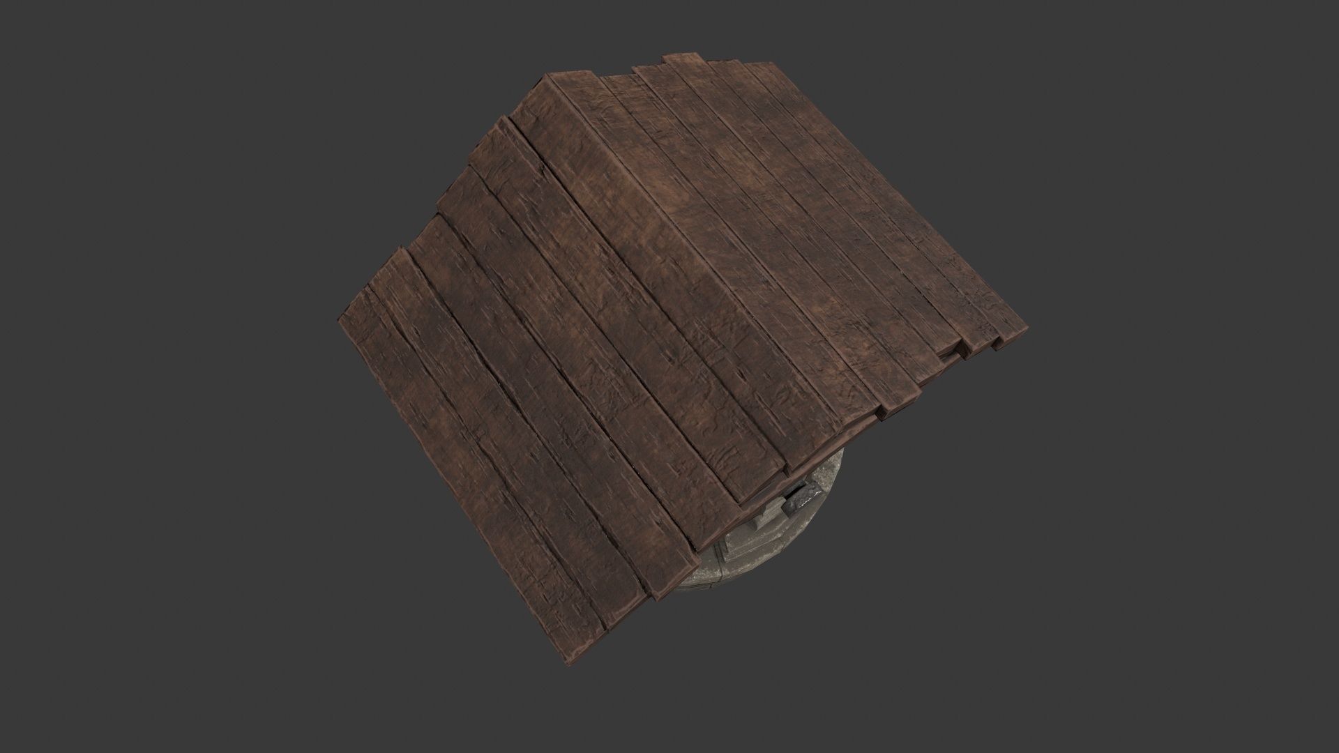 Wishing Well - Stone Well - Well - Medieval Well - Vintage Well  Low-poly 3D model_12